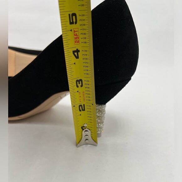Sophia Webster Coco Crystal Mid-Heel Suede Pumps Size 41.5 Black - Picture 8 of 10